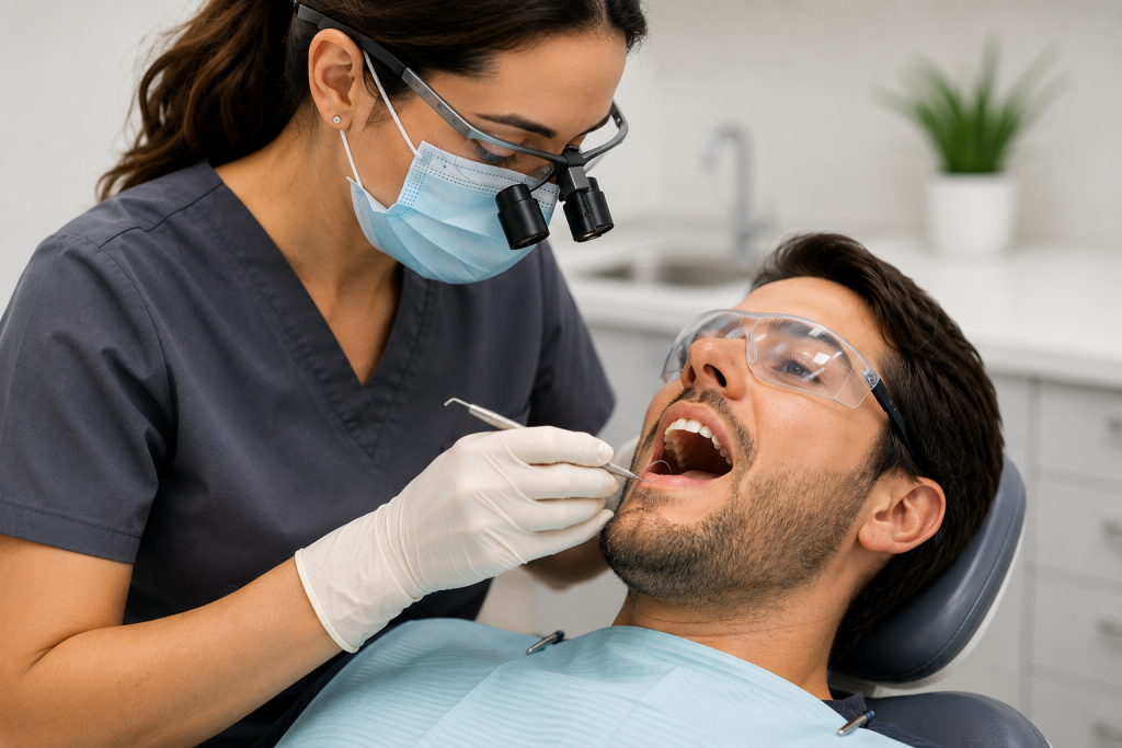 Curetaje dental para limpiar el sarro debajo de las encías